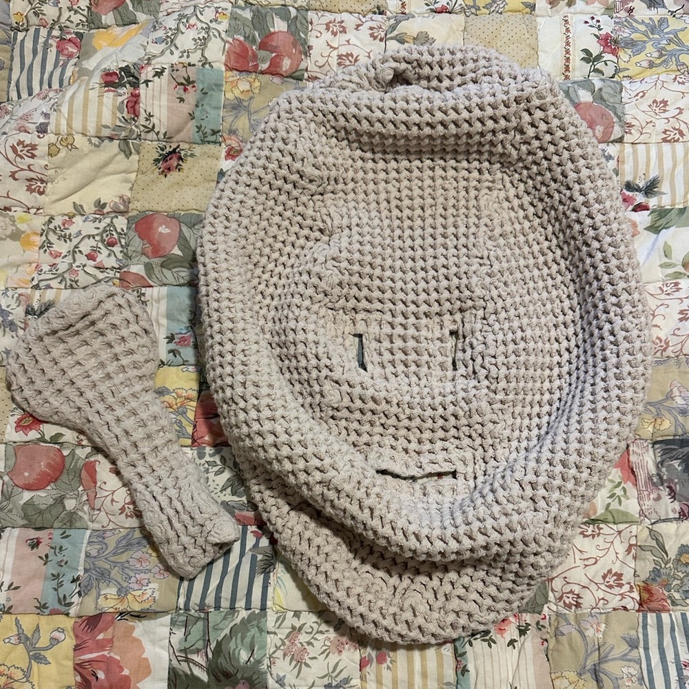 waffle knit neutral cover for 4moms mamaroo swing - Picture 3 of 6